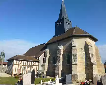 P1140192 Eglise Saint-Jean-Baptiste de Nuisement-aux-Bois reconstruite dans le village musée de Sainte-Marie-du Lac-Nuisement